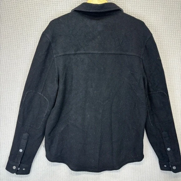 NWT Toad & Co. Men's Kennicott Wool Blend Button Up Shirt Jacket Black Sz Large